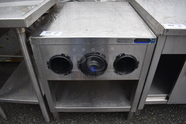 Amtekco D61689 Stainless Steel Commercial Counter w/ 3 Cup Dispensers and Under Shelf. 24x28x30 - Image 1 of 3