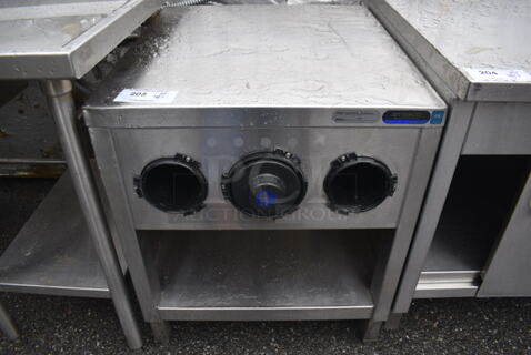 Amtekco D61689 Stainless Steel Commercial Counter w/ 3 Cup Dispensers and Under Shelf. 24x28x30