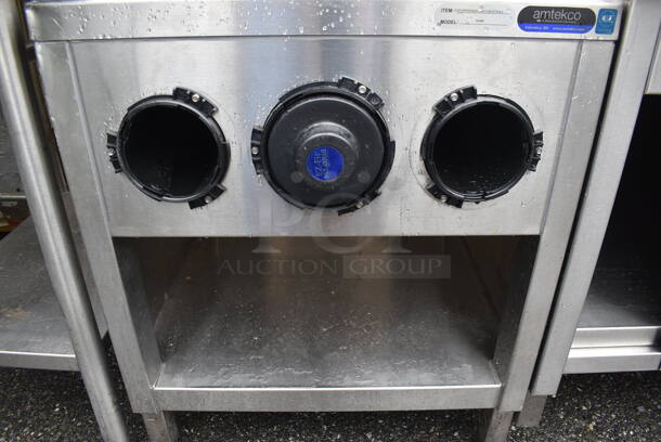 Amtekco D61689 Stainless Steel Commercial Counter w/ 3 Cup Dispensers and Under Shelf. 24x28x30 - Image 2 of 3