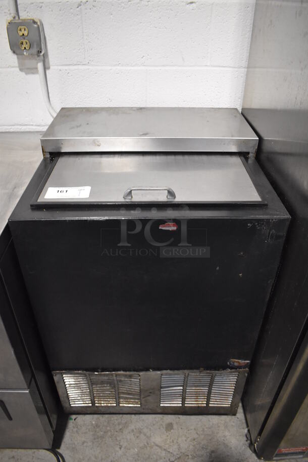 Perlick BC24 Stainless Steel Commercial Back Bar Cooler w/ Sliding Lid on Commercial Casters. 115 Volts, 1 Phase. 24x24x37. Tested and Working!