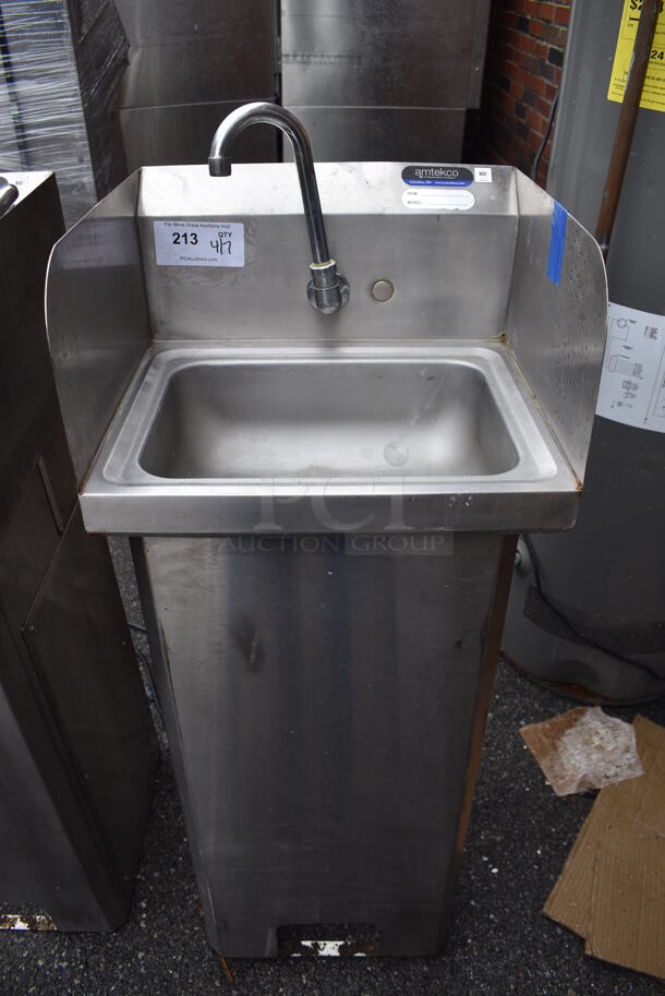 Amtekco Stainless Steel Commercial Single Bay Sink w/ Faucet. 17x16x45