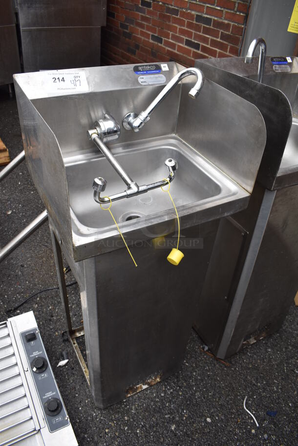 Amtekco Stainless Steel Commercial Single Bay Sink w/ Faucet. 17x16x45 - Image 2 of 4