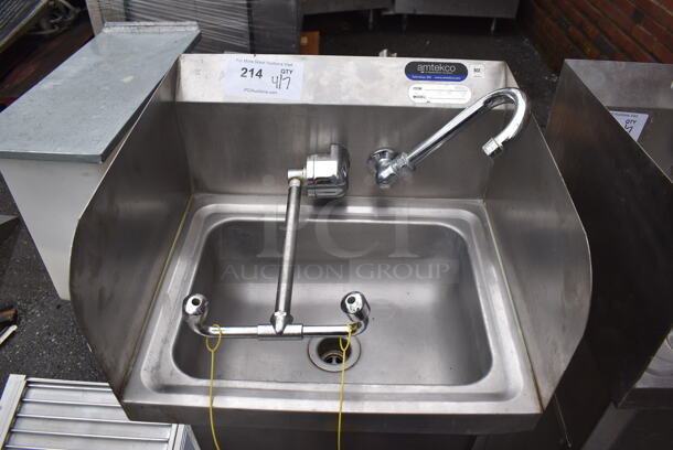 Amtekco Stainless Steel Commercial Single Bay Sink w/ Faucet. 17x16x45 - Image 4 of 4