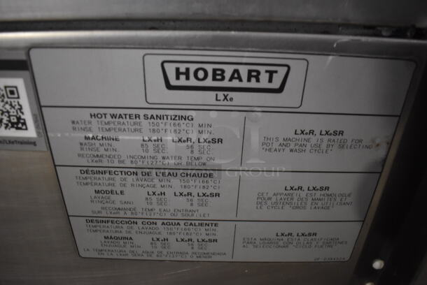 LATE MODEL! Hobart LXEH Stainless Steel Commercial Undercounter Dishwasher. 120/208-240 Volts, 1 Phase. 24x24x38 - Image 8 of 9
