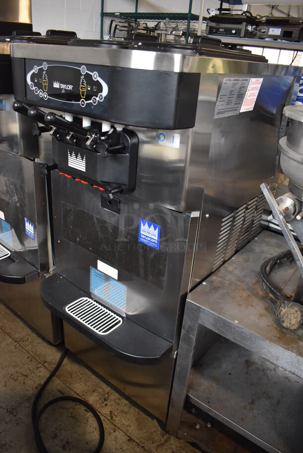 2012 Taylor C723-33 Stainless Steel Commercial Floor Style Water Cooled 2 Flavor Soft Serve Ice Cream Machine on Commercial Casters. 208-230 Volts, 3 Phase. 23x35x56 - Image 3 of 7