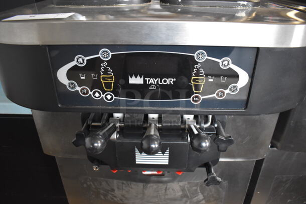 2012 Taylor C723-33 Stainless Steel Commercial Floor Style Water Cooled 2 Flavor Soft Serve Ice Cream Machine on Commercial Casters. 208-230 Volts, 3 Phase. 23x35x56 - Image 2 of 8