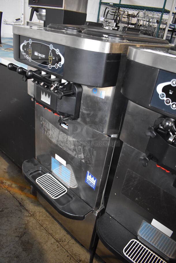 2012 Taylor C723-33 Stainless Steel Commercial Floor Style Water Cooled 2 Flavor Soft Serve Ice Cream Machine on Commercial Casters. 208-230 Volts, 3 Phase. 23x35x56 - Image 5 of 8
