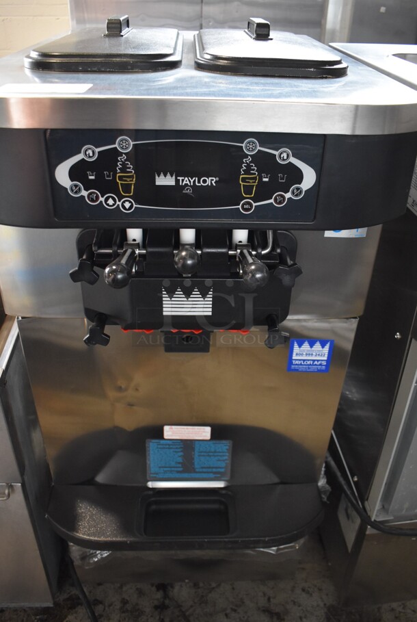 2012 Taylor C723-33 Stainless Steel Commercial Floor Style Water Cooled 2 Flavor Soft Serve Ice Cream Machine on Commercial Casters. 208-230 Volts, 3 Phase. 23x35x56 - Image 2 of 9