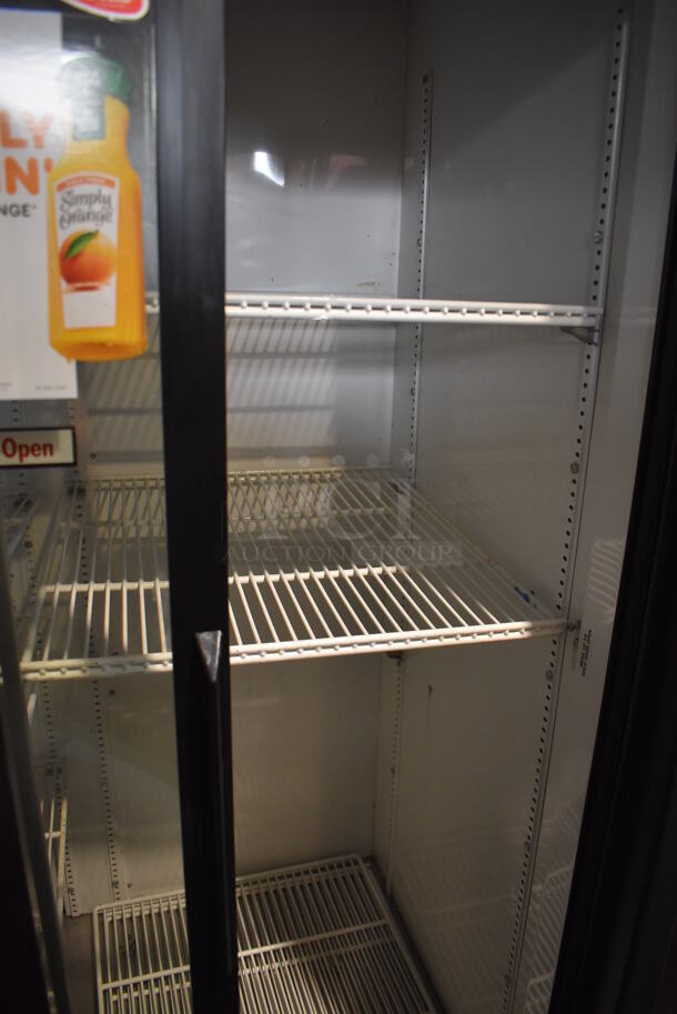 2012 True GDM-37EM ENERGY STAR Metal Commercial 2 Door Reach In Cooler Merchandiser w/ Poly Coated Racks. 115 Volts, 1 Phase. 44x31x79. Tested and Working! - Image 6 of 6
