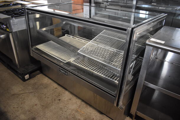 Leader Stainless Steel Commercial Floor Style Deli Display Case Merchandiser. 57x35x42. Tested and Powers On But Does Not Get Cold - Image 1 of 4
