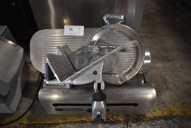 Globe 500 Stainless Steel Commercial Countertop Automatic Meat Slicer w/ Blade Sharpener. 115 Volts, 1 Phase. 27x20x20. Tested and Working!