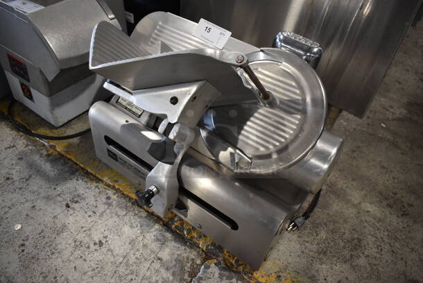 Globe 500 Stainless Steel Commercial Countertop Automatic Meat Slicer w/ Blade Sharpener. 115 Volts, 1 Phase. 27x20x20. Tested and Working! - Image 3 of 6