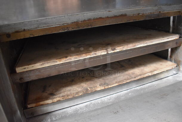 Bakers Pride P-44 Stainless Steel Commercial Electric Powered Double Deck Pizza Oven w/ Cooking Stones. 208 Volts. 26x28x32.5 - Image 8 of 11