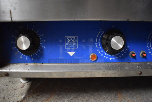 Bakers Pride P-44 Stainless Steel Commercial Electric Powered Double Deck Pizza Oven w/ Cooking Stones. 208 Volts. 26x28x32.5 - Image 9 of 11