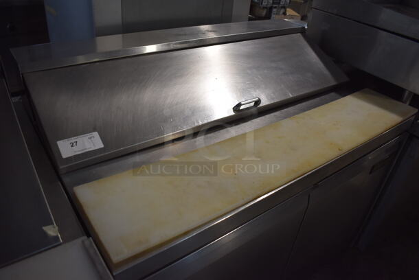 Continental SW48-12 Stainless Steel Commercial Sandwich Salad Prep Table Bain Marie Mega Top on Commercial Casters. 115 Volts, 1 Phase. 48x31x42. Tested and Working! - Image 3 of 8