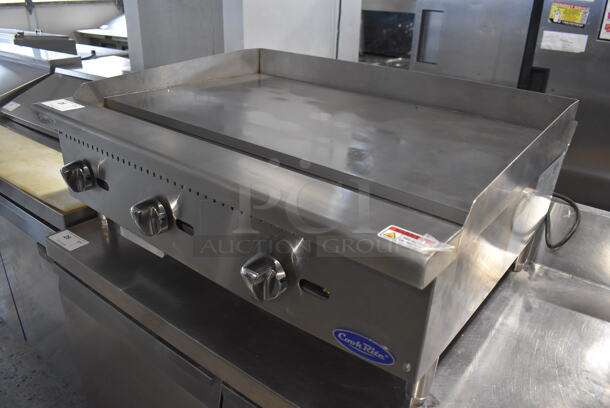 LIKE NEW! Cook Rite ATMG-36 Stainless Steel Commercial Countertop Natural Gas Powered Flat Top Griddle. 36x29x16 - Image 2 of 5
