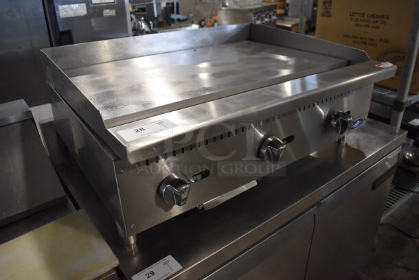 LIKE NEW! Cook Rite ATMG-36 Stainless Steel Commercial Countertop Natural Gas Powered Flat Top Griddle. 36x29x16 - Image 3 of 5