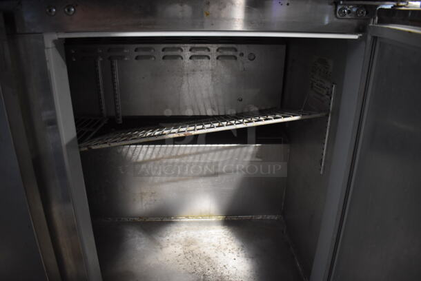 Continental SW48-SS Stainless Steel Commercial 2 Door Work Top Cooler on Commercial Casters. 115 Volts, 1 Phase. 48x30x40. Tested and Working! - Image 5 of 6