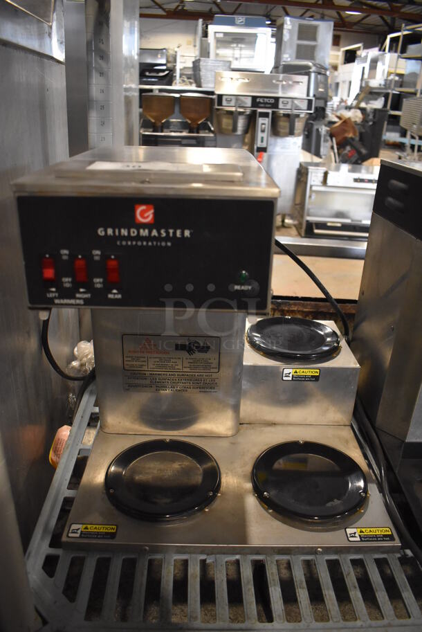 Grindmaster BL-3PW Stainless Steel Commercial 3 Burner Coffee Machine. 120 Volts, 1 Phase. 16x17x16