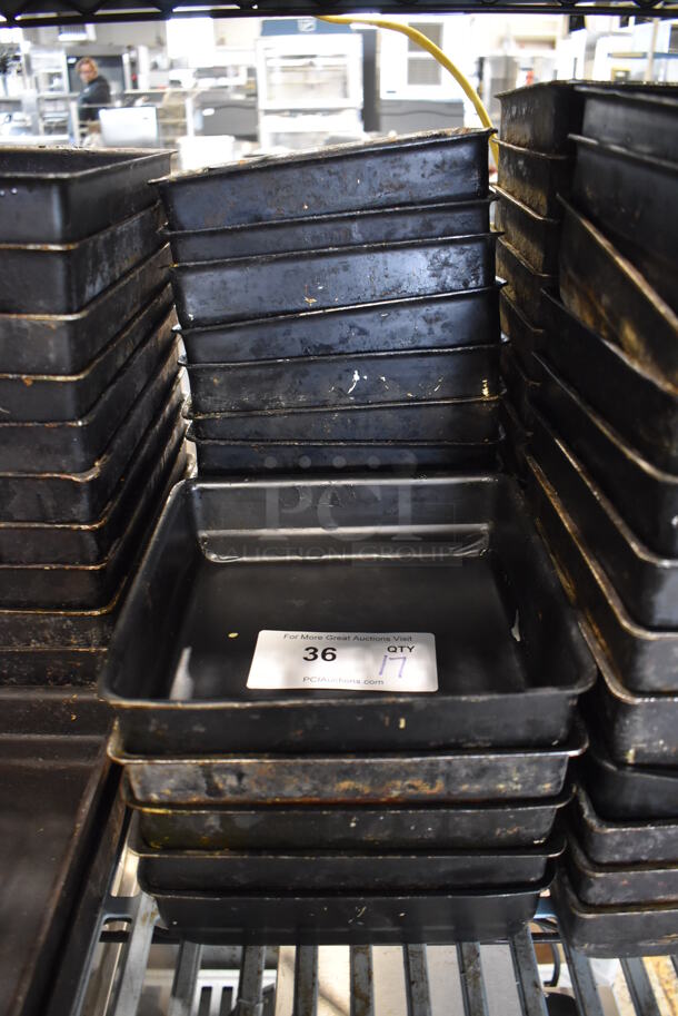 24 Metal Square Baking Pans. 9x9x2. 24 Times Your Bid!