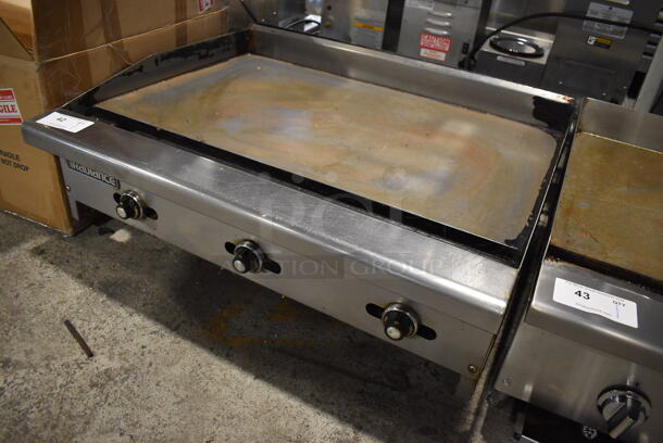 Radiance Stainless Steel Commercial Countertop Natural Gas Powered Flat Top Griddle. 36x29x16 - Image 2 of 6
