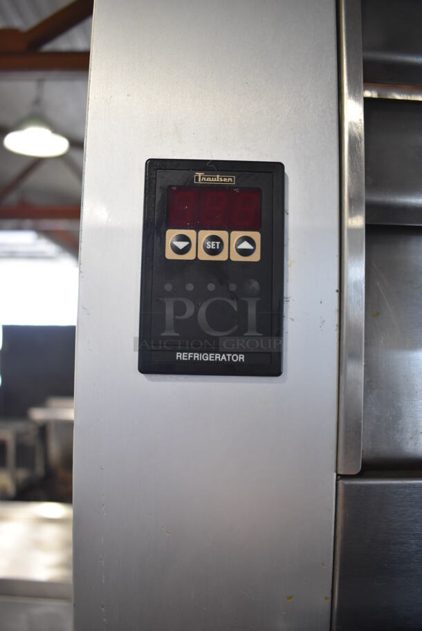 Traulsen G10011 Stainless Steel Commercial Single Door Reach In Cooler w/ Poly Coated Racks on Commercial Casters. 115 Volts, 1 Phase. 30x34x83. Tested and Working! - Image 4 of 6