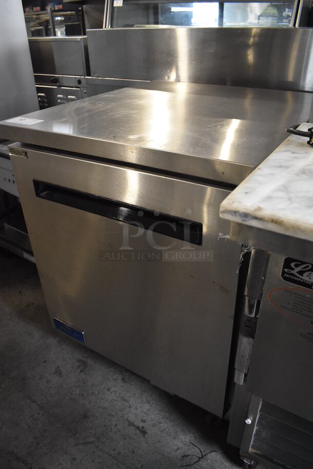 Arctic Air AUC27R Stainless Steel Commercial Single Door Undercounter Cooler on Commercial Casters. 115 Volts, 1 Phase. 28x30x36. Tested and Powers On But Does Not Get Cold - Image 3 of 5