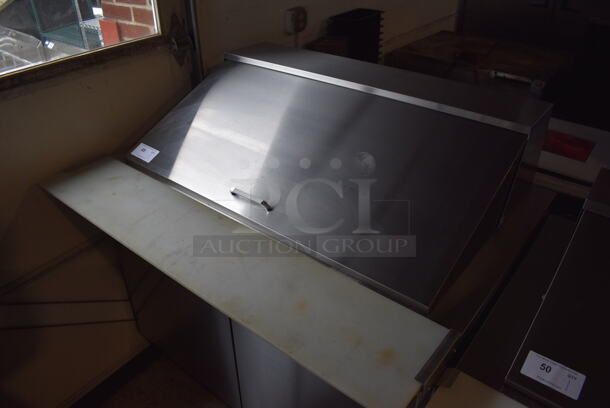 Atosa MSF8306GR Stainless Steel Commercial Sandwich Salad Prep Table Bain Marie Mega Top on Commercial Casters. 115 Volts, 1 Phase. 48x37x48. Tested and Working! - Image 3 of 7