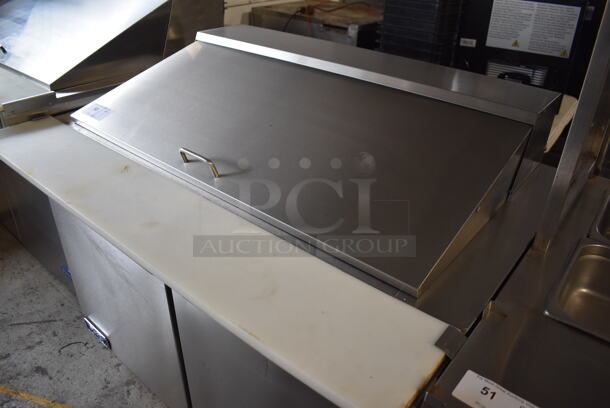 Arctic Air AMT48R Stainless Steel Commercial Sandwich Salad Prep Table Bain Marie Mega Top on Commercial Casters. 115 Volts, 1 Phase. 48x35x43. Tested and Powers On But Does Not Get Cold - Image 2 of 7