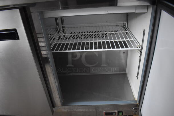 Arctic Air AMT48R Stainless Steel Commercial Sandwich Salad Prep Table Bain Marie Mega Top on Commercial Casters. 115 Volts, 1 Phase. 48x35x43. Tested and Powers On But Does Not Get Cold - Image 4 of 7