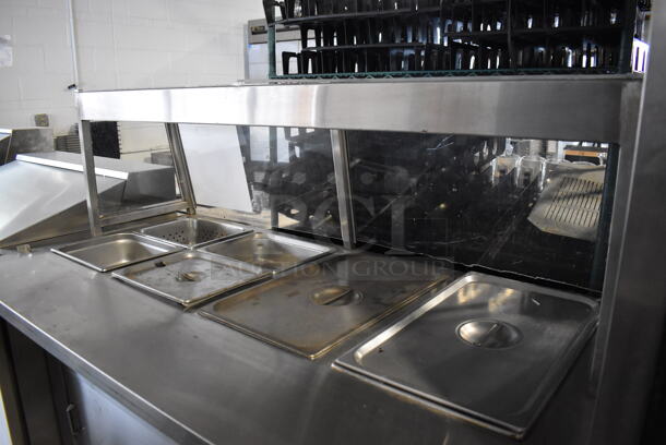 Stainless Steel Commercial Steam Table w/ Sneeze Guard and 2 Lower Doors on Commercial Casters. 208-250 Volts, 1 Phase. 60x32x56 - Image 4 of 8
