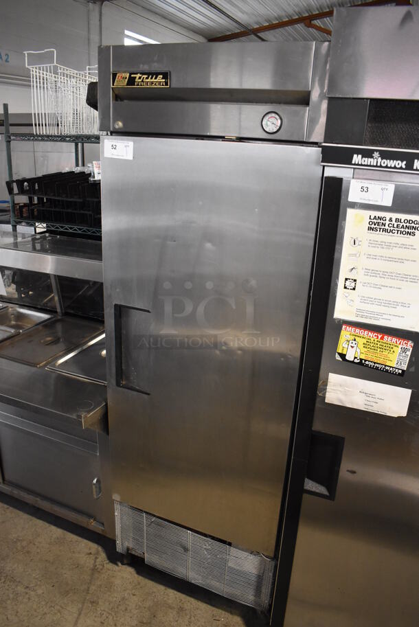 True T-23F Stainless Steel Commercial Single Door Reach In Freezer w/ Poly Coated Racks on Commercial Casters. 115 Volts, 1 Phase. 27x30x83. Tested and Powers On But Does Not Get Cold - Image 2 of 7