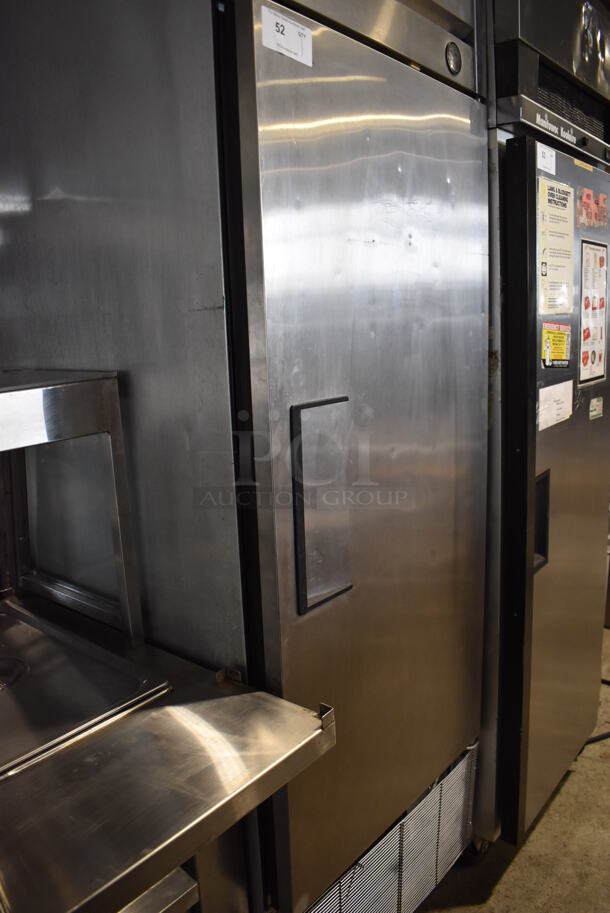 True T-23F Stainless Steel Commercial Single Door Reach In Freezer w/ Poly Coated Racks on Commercial Casters. 115 Volts, 1 Phase. 27x30x83. Tested and Powers On But Does Not Get Cold - Image 7 of 7
