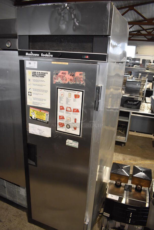 Manitowoc KF-1C Stainless Steel Commercial Single Door Reach In Freezer w/ Poly Coated Racks on Commercial Casters. 115 Volts, 1 Phase. 28x34x85. Tested and Powers On But Does Not Get Cold - Image 3 of 7