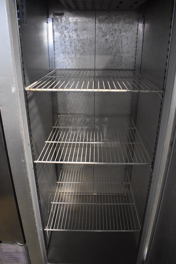 Manitowoc KF-1C Stainless Steel Commercial Single Door Reach In Freezer w/ Poly Coated Racks on Commercial Casters. 115 Volts, 1 Phase. 28x34x85. Tested and Powers On But Does Not Get Cold - Image 5 of 7