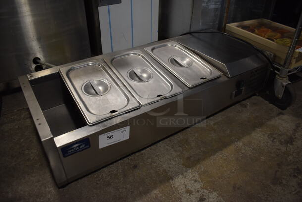 Arctic Air ACP40 Stainless Steel Commercial Countertop Refrigerated Rail. 115 Volts, 1 Phase. 40x17x12. Tested and Working!