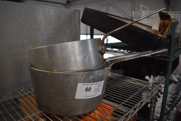 3 Various Metal Sauce Pots. 3 Times Your Bid!