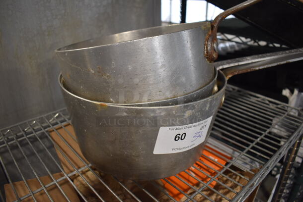 3 Various Metal Sauce Pots. 3 Times Your Bid! - Image 2 of 3