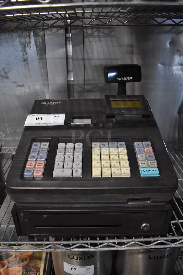 Sharp XE-A207 Countertop Electronic Cash Register. 13x16x13 - Image 1 of 4