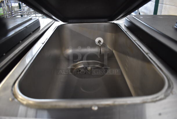 Taylor 342D-27 Stainless Steel Commercial Floor Style Air Cooled 2 Flavor Frozen Beverage Machine w/ Drink Mixer Attachment on Commercial Casters. 208-230 Volts, 1 Phase. 26x34x60 - Image 7 of 10