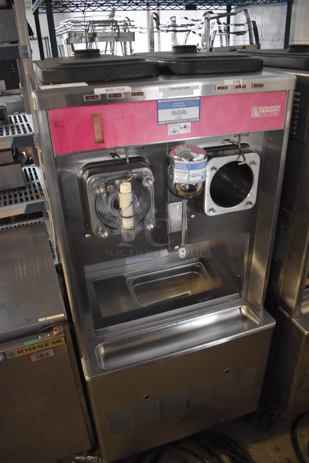 Taylor 342D-27 Stainless Steel Commercial Floor Style Air Cooled 2 Flavor Frozen Beverage Machine w/ Drink Mixer Attachment on Commercial Casters. 208-230 Volts, 1 Phase. 26x34x60 - Image 3 of 10