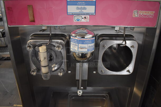 Taylor 342D-27 Stainless Steel Commercial Floor Style Air Cooled 2 Flavor Frozen Beverage Machine w/ Drink Mixer Attachment on Commercial Casters. 208-230 Volts, 1 Phase. 26x34x60 - Image 4 of 10
