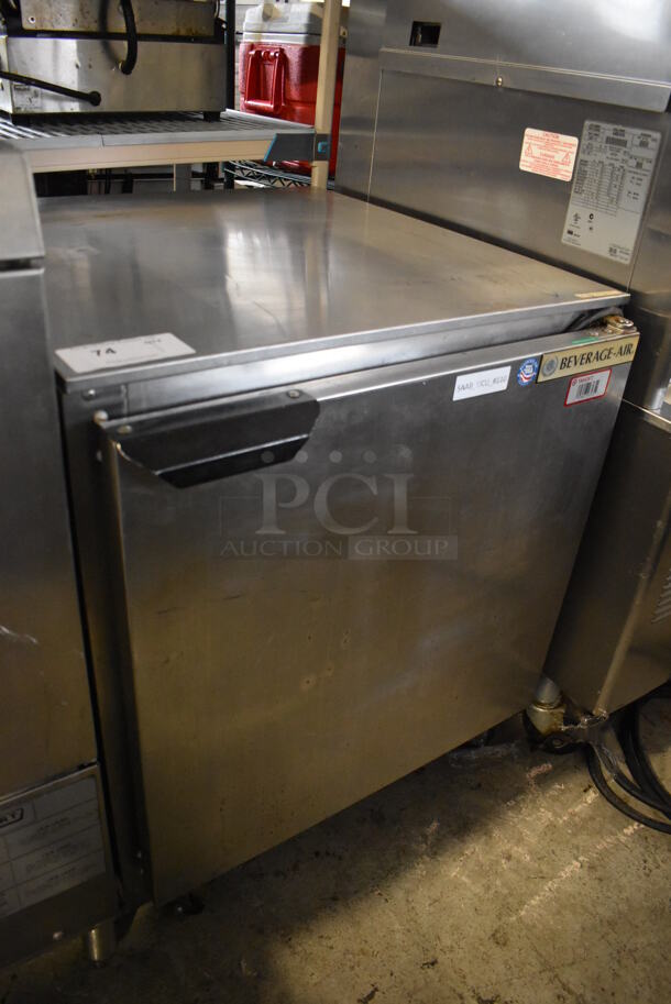 Beverage Air UCR27A-23-TG Stainless Steel Commercial Single Door Undercounter Cooler on Commercial Casters. 115 Volts, 1 Phase. 27x30x32. Tested and Powers On But Does Not Get Cold - Image 2 of 5