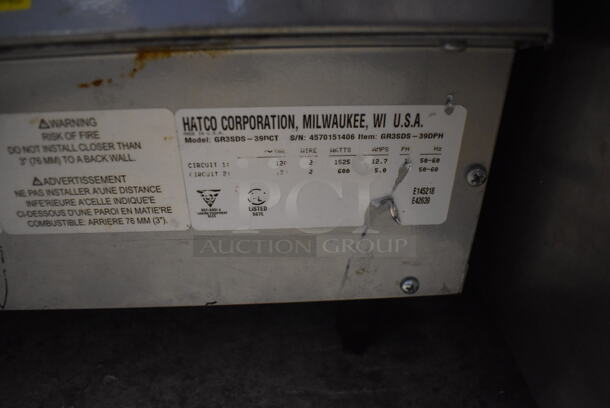 Hatco GR3SDS-39DCT Stainless Steel Commercial Countertop 2 Tier Warming Display Case Merchandiser. 120 Volts, 1 Phase. 40x28x28. Tested and Working! - Image 6 of 6