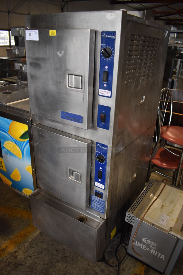 Cleveland SteamCraft Ultra 10 Stainless Steel Commercial Natural Gas Powered 2 Compartment Steam Cabinet. 24x38x70 - Image 2 of 7