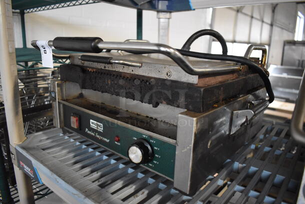Waring Panini Supremo Stainless Steel Commercial Countertop Electric Powered Panini Press. 120 Volts, 1 Phase. 16x19x9. Tested and Working! - Image 2 of 5
