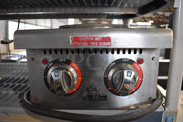 Star Max Stainless Steel Commercial Countertop Electric Powered 2 Burner Range. 208/240 Volts, 1 Phase. 12x26x9 - Image 3 of 5