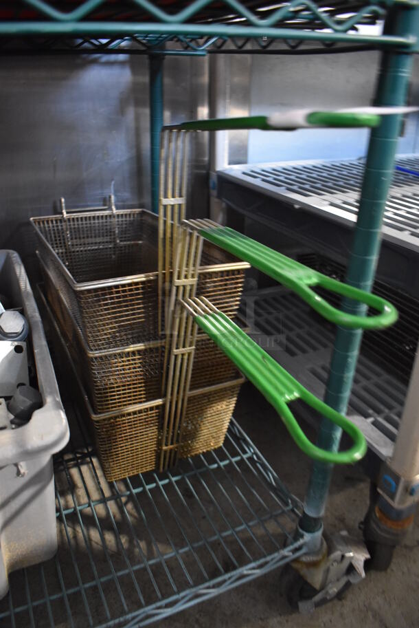 3 Metal Fry Baskets. 8.5x29x12. 3 Times Your Bid! - Image 1 of 3