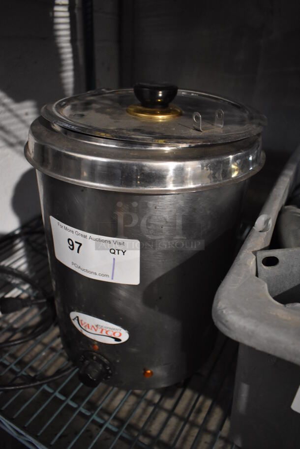 Avantco 177W300SS Stainless Steel Commercial Countertop Soup Kettle Food Warmer. 110 Volts, 1 Phase. 10x10x15. Tested and Working! - Image 2 of 4