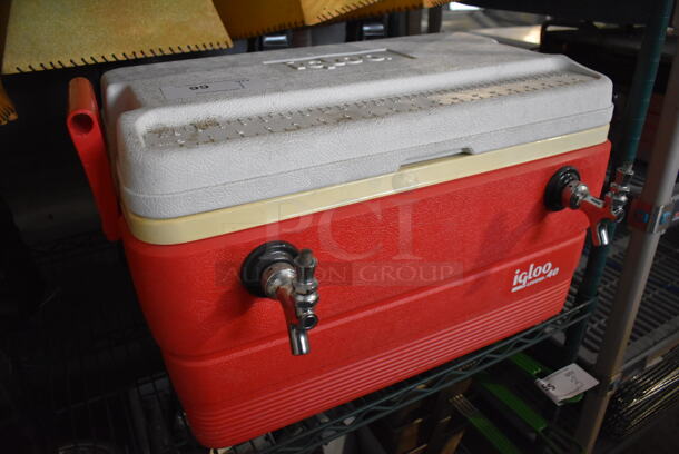Igloo Red and White Poly Portable Jockey Box. 22x17x15 - Image 2 of 4
